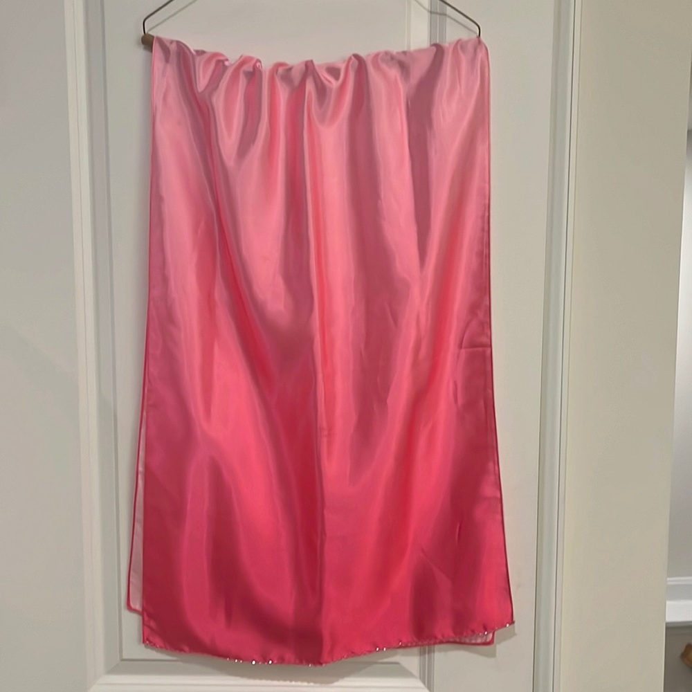 Gorgeous two tone pink/pale pink prom shawl with beading lovingly worn once